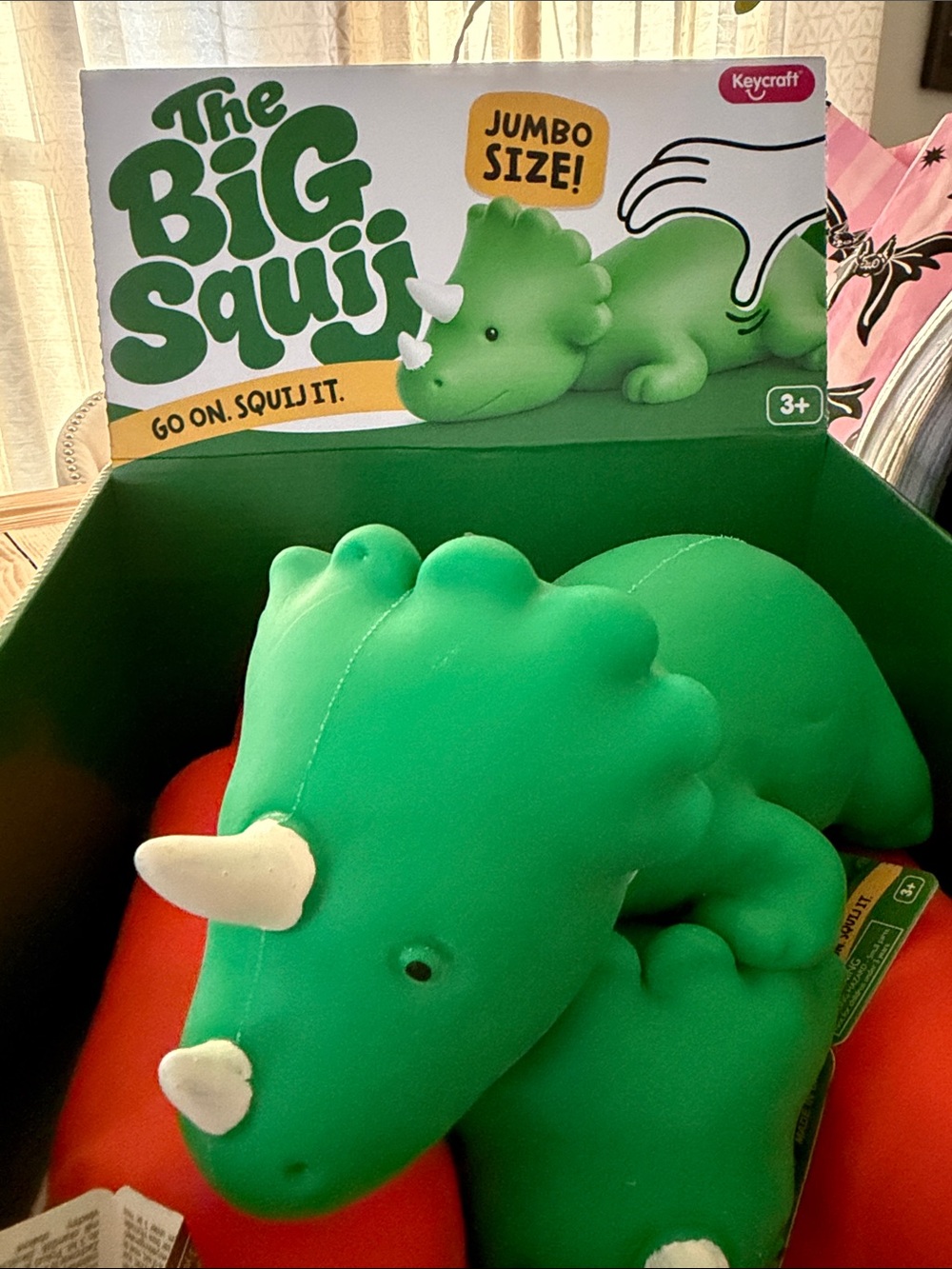 KeyCraft Jumbo Green Prehistorically DINO Squishy The Big Squij !!!